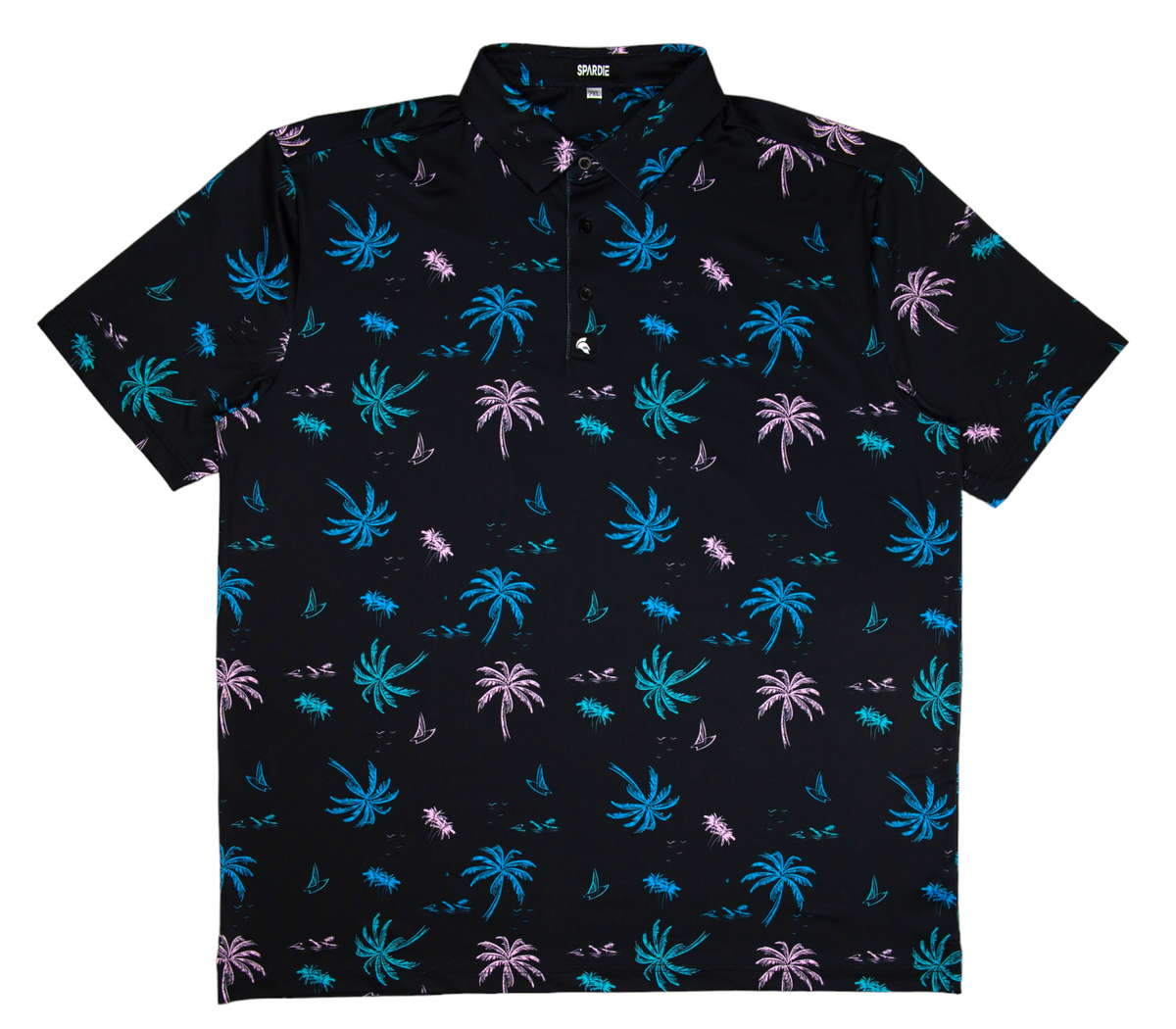 Elegant Miami Nights Black Polo Shirt