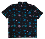 Elegant Miami Nights Black Polo Shirt