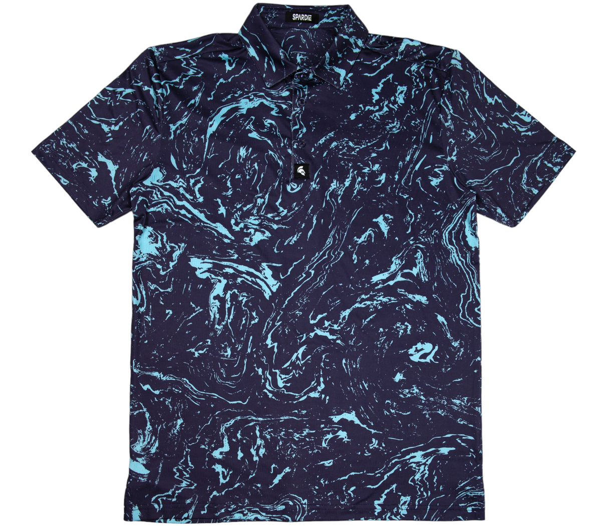 Swirl in One Black Polo T Shirt