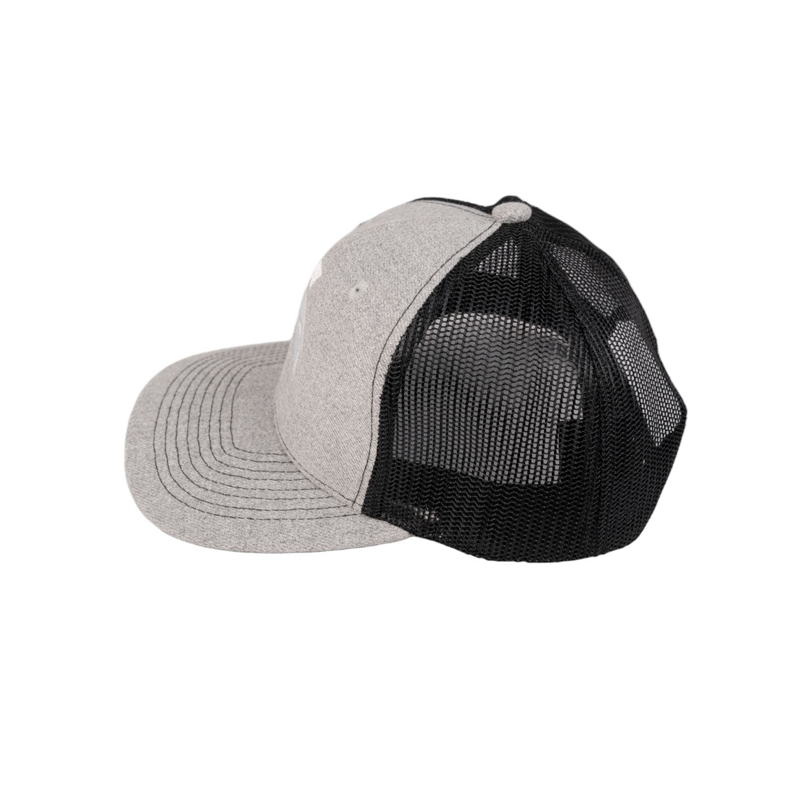 black and white meshback cap